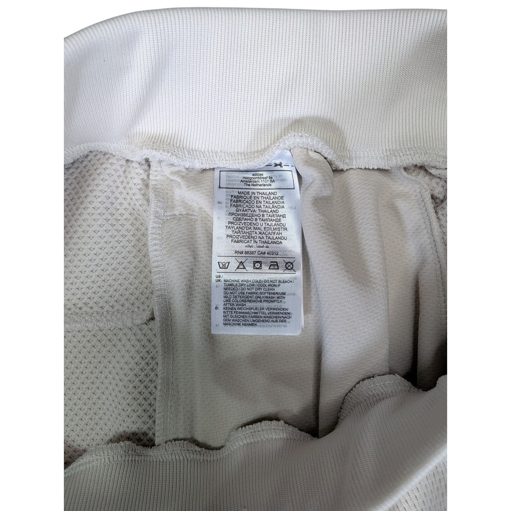 Adidas Basketball Select Shorts Mens XS 7 Inch Off White Tan IC2409 NWT - Picture 6 of 8